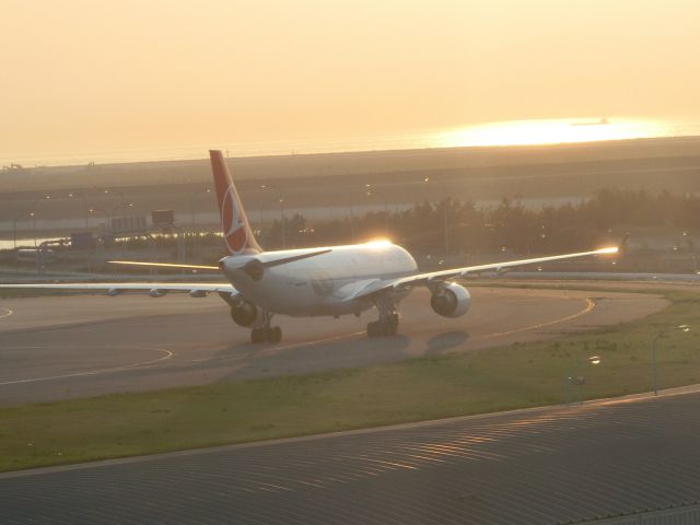 Airbus A330-200 (TC-JNE) - 夕日と合わせてみました。