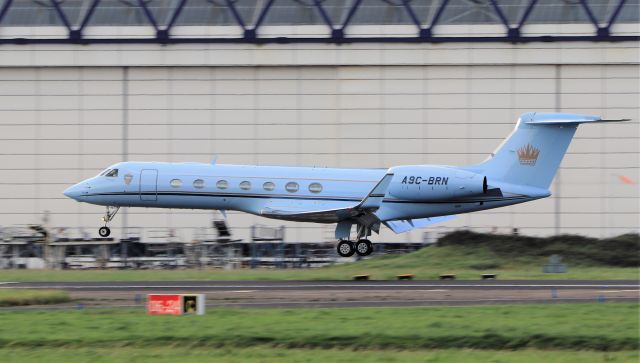 A9C-BRN — - "bah5" g550 a9c-brn landing at shannon 13/9/20.