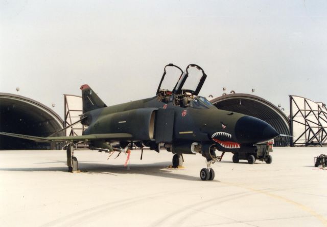 — — - F4E tail #9351 Osan ab ROK 1984  Just had the new NATO paint done.  Photo by John Chiappini