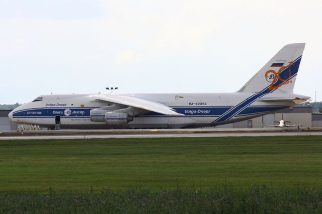 Antonov An-124 Ruslan (VDA4990) - Antonov parked at KRFD    Chicago-Rockford International Airport      Photo taken by Rickie Traeger  TriggerPhotography@Gmail.com