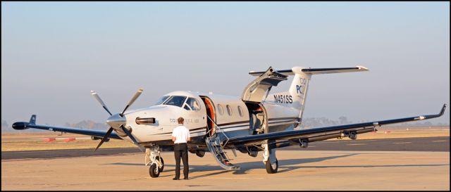 Pilatus PC-12 (N451SS) - The First Officer surveys his aircraft