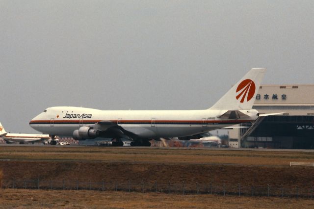 BOEING 747-100 (JA8103) - Departure at Narita Intl Airport Rwy34 on 1987/03/31