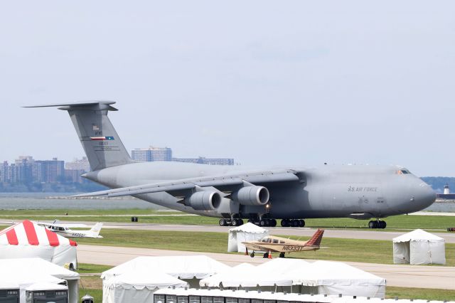 Lockheed C-5 Galaxy (86-0023) - Lockheed Martin C-5M Super Galaxy back-taxiing at Burke Lakefront Airport on 3 Sep 2019 after the 3-day 2019 Cleveland Air Show. 