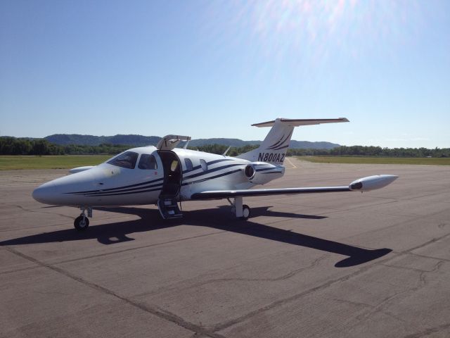 Eclipse 500 (N800AZ) - EA50 on the ramp at Max Conrad Field, Winona, MN