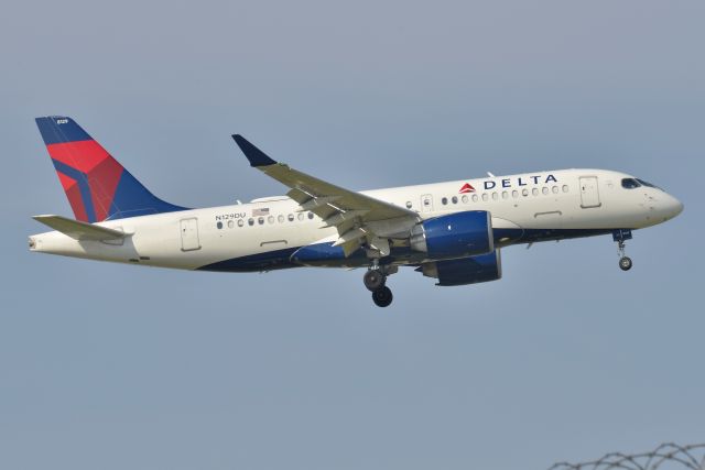 Airbus A220-100 (N129DU) - Possible inaugural flight of a Delta A220 at IND. DAL FLT 2262 MSP-IND Arriving runway 32 on 06-10-23