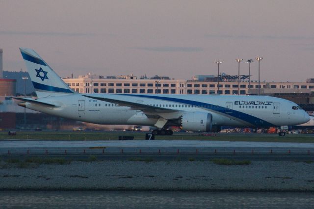 Boeing 787-8 (4X-ERB) - Early morning arrival to BOS from Tel Aviv on 7/7/22.