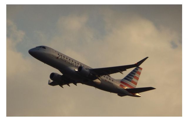 Embraer 170/175 (N432YX) - From the 9th floor balcony of the Best Western Plus on Central Ave.