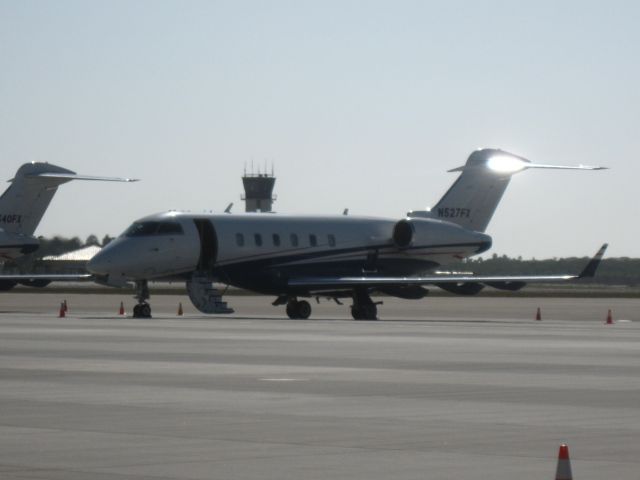 Bombardier Challenger 300 (LXJ527) - Parked after arriving from Dallas, TX (KDAL).