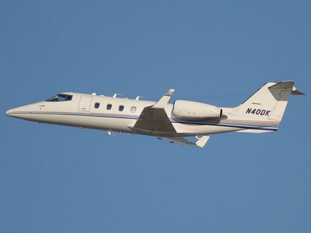 Learjet 55 (N40DK) - Lear 55 in flight