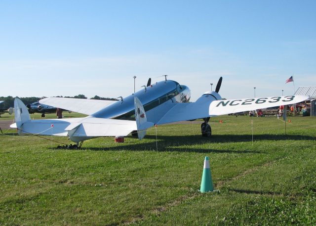 Lockheed L-12 Electra Junior (N2633) - At Oshkosh. 1940 Lockheed 12A