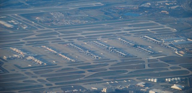 — — - This picture was taken on March 14, 2020.  All of these planes were nearly empty.  It was right when the corona virus hit and air travel demand plummeted.