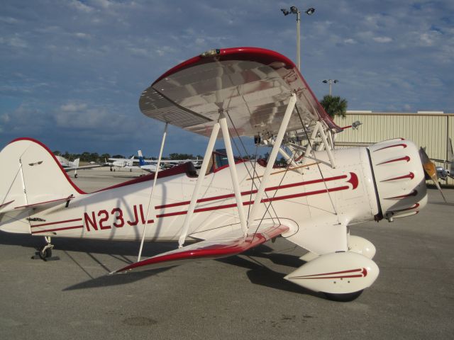 WACO O (N23JL) - Beautiful open cockpit WACO parked at Palm Beach County Airport in FL