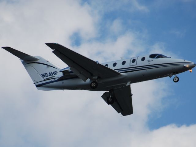 Beechcraft Beechjet (N54HP) - Landing at Torontos Pearson Airport. May 4/10.