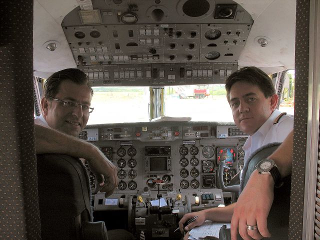Grumman Gulfstream 1 (ZS-PHJ) - In Nelairs Gulfstream I.