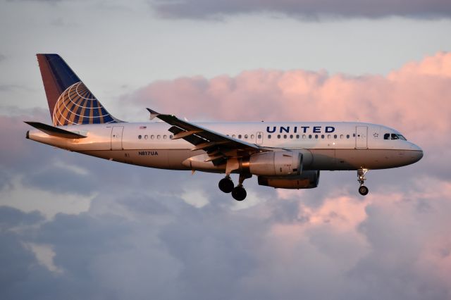 Airbus A319 (N817UA) - Taken June 17, 2018 at Founders Plaza around sunset.