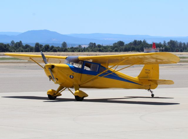N9773E — - KRDD - At first I thought this belonged to Mike the Wx guy from KRCR TV - but then I realized it was a 1946 Aeronca 11AC Chief, C/N: 11AC-1428.On the door is" Chief Pilot Irwin Fust." click full.