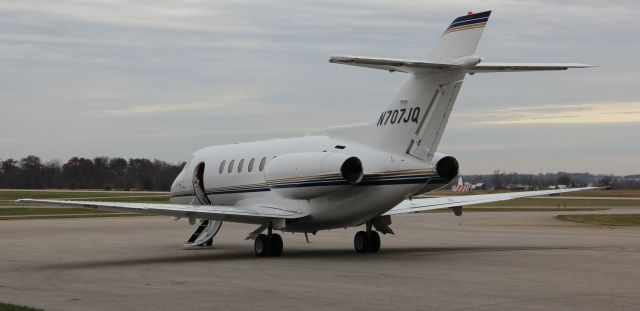 Hawker 800 (N707JQ) - Parked on ramp 11/15/13... EJM