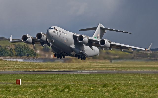 Boeing Globemaster III (10-0216) - McChord c-17 10-0216 callsign boe216 dep shannon for McChord air base after an overnight stop.