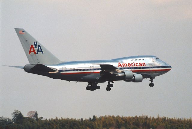 BOEING 747SP (N602AA) - Short Final at Narita Intl Airport Rwy16 on 1988/04/10