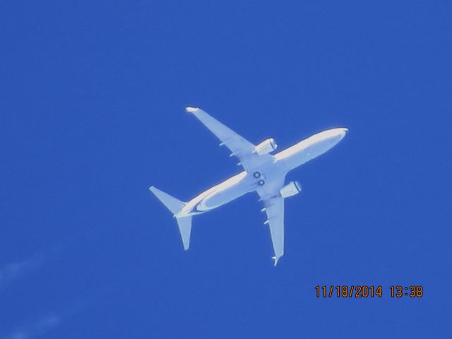 Boeing 737-800 (N556AS) - Alaska Airlines flight 774 from SEA to TPA over Baxter Springs Kansas (78KS) at 37,000 feet.