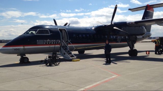 de Havilland Dash 8-300 (N329EN) - On ramp at kroc. April 2014