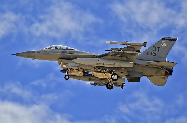Lockheed F-16 Fighting Falcon (88-0420) - Red Flag, Nellis AFB, NV - 88-0420 F-16CG Fighting Falcon 1C-22 of the 422nd Test and Evaluation Squadron Green Bats - TDelCorobr /Red Flag 14br /February 3, 2013