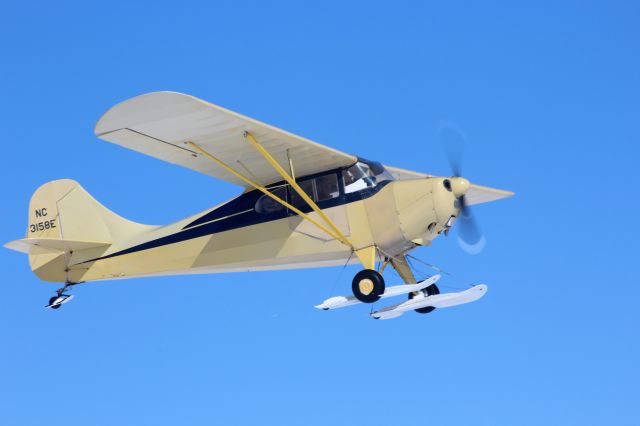 NC3158E — - A beautiful 1946 Aeronca AC-1500 on the climb. 