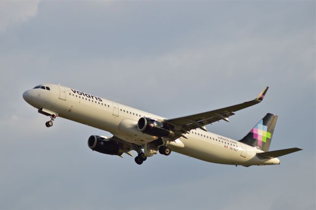 Airbus A321 (XA-VLY) - Airbus A321-231 XA-VLY MSN 7443 of Volaris  depart from Mexico City International Airport (04/2019).