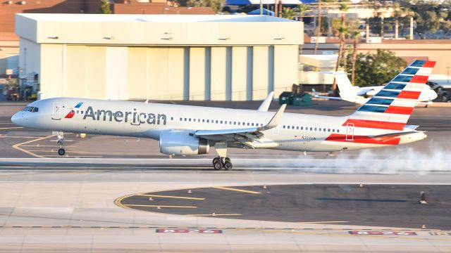 Boeing 757-200 (N207UW) - touching down on runway 26 