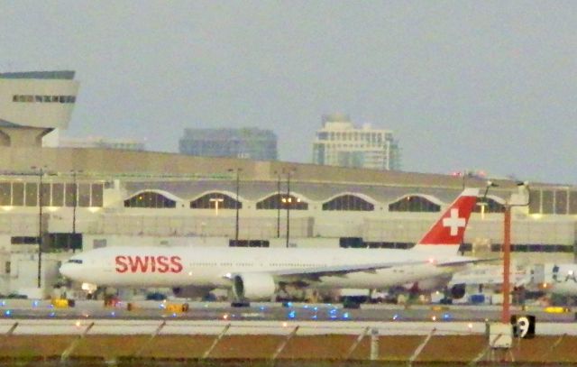 BOEING 777-300ER (HB-JNC) - Arriving to the terminal"From(Zurich)(Kloten)