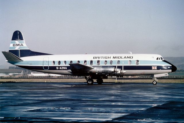 VICKERS Viscount (G-AZNA) - Low-quality scan,  taken early eighties.