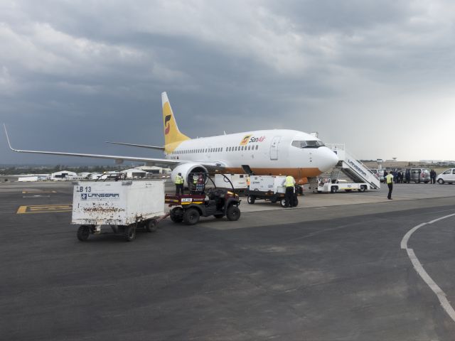 Boeing 737-700 (D2-EWS) - At Lanseria South Africa. 23 NOV 2017.