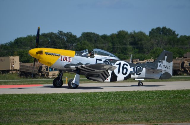 North American P-51 Mustang — - EAA 2011 P-51D Lou IV; taxiing back.