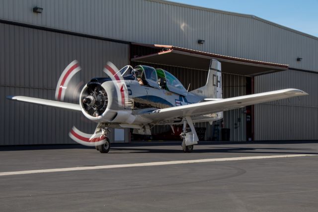 North American Trojan (N787AS) - T28 Start Up