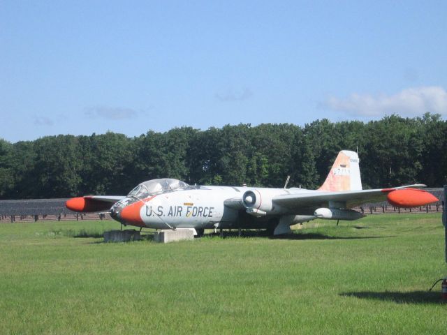 02550 — - Martin EB-57B Canberra on static display on Vermont Air National Guard Base at BTV. Next to Fire Station.
