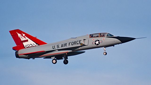 CONVAIR QF-106 Delta Dart (57-2513) - Landing at George AFB back in October 1988.