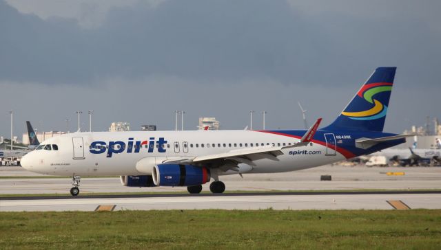 Airbus A320 (N640NK) - After landing at Fort Lauderdale Hollywood International this evening the 5th of June, 2018.