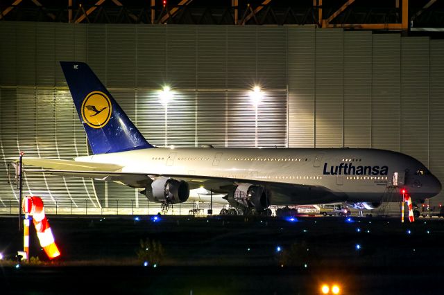 Airbus A380-800 (D-AIME) - engines open for check