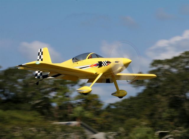 Mitsubishi F-1 — - Standing at end of runway 6, caught Scott Roths gorgeous Homebuilt coming home from usual Saturday breakfast flight.