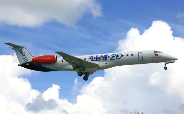 Embraer ERJ-145 (5N-BXG) - Liat 20 landing for the first time on St Maarten