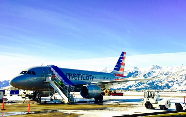 Airbus A319 (N9029F) - Nice new A319 at Jackson Hole