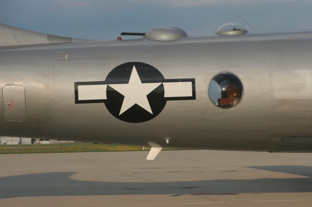 Boeing B-29 Superfortress — - Rear Gunners Compartment on B-29 FIFI Highlighted by Sunset