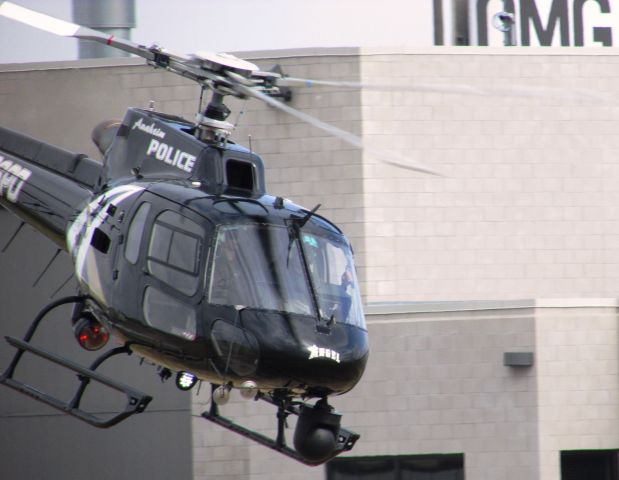 Eurocopter AS-350 AStar (N326PD) - Lifting off from Fullerton
