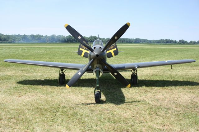 Bell Kingcobra (NX191H) - CAF Dixie Wings Bell P-63A Kingcobra at The Greatest Show on Turf 2018 in Geneseo, NY