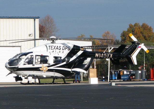 KAWASAKI EC-145 (N145TX) - Texas State Police helo at Metro Aviation near the Downtown Shreveport airport.