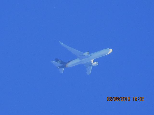 BOEING 767-300 (N328UP) - United Parcel Service flight 904 from SDF to ONT over Southeastern Kansas at 34,000 feet.