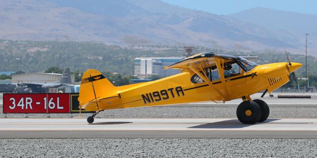 CUB CRAFTERS CC-19 XCub (N199TA) - This photo of N199TA, the first pic of this Cub Crafters CC-19 to be posted into FA's gallery, shows it heading north on Charlie Taxiway to a parking position at Stellar Aviation.