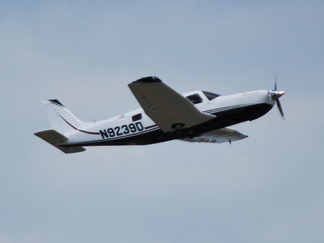 Piper Saratoga (N9239D) - LARK AIRE LLC departing runway 20 at KJQF - 7/9/14