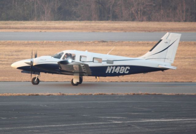 Piper Seneca (N148C) - Taxiing to 8 at FTY on 02/15/2011