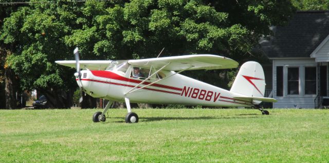 Cessna 140 (N18888V) - A beautiful 1947 Cessna 140 at Miller Air Park (NC30) in Mooresville, NC, for the 2017 fly-in.